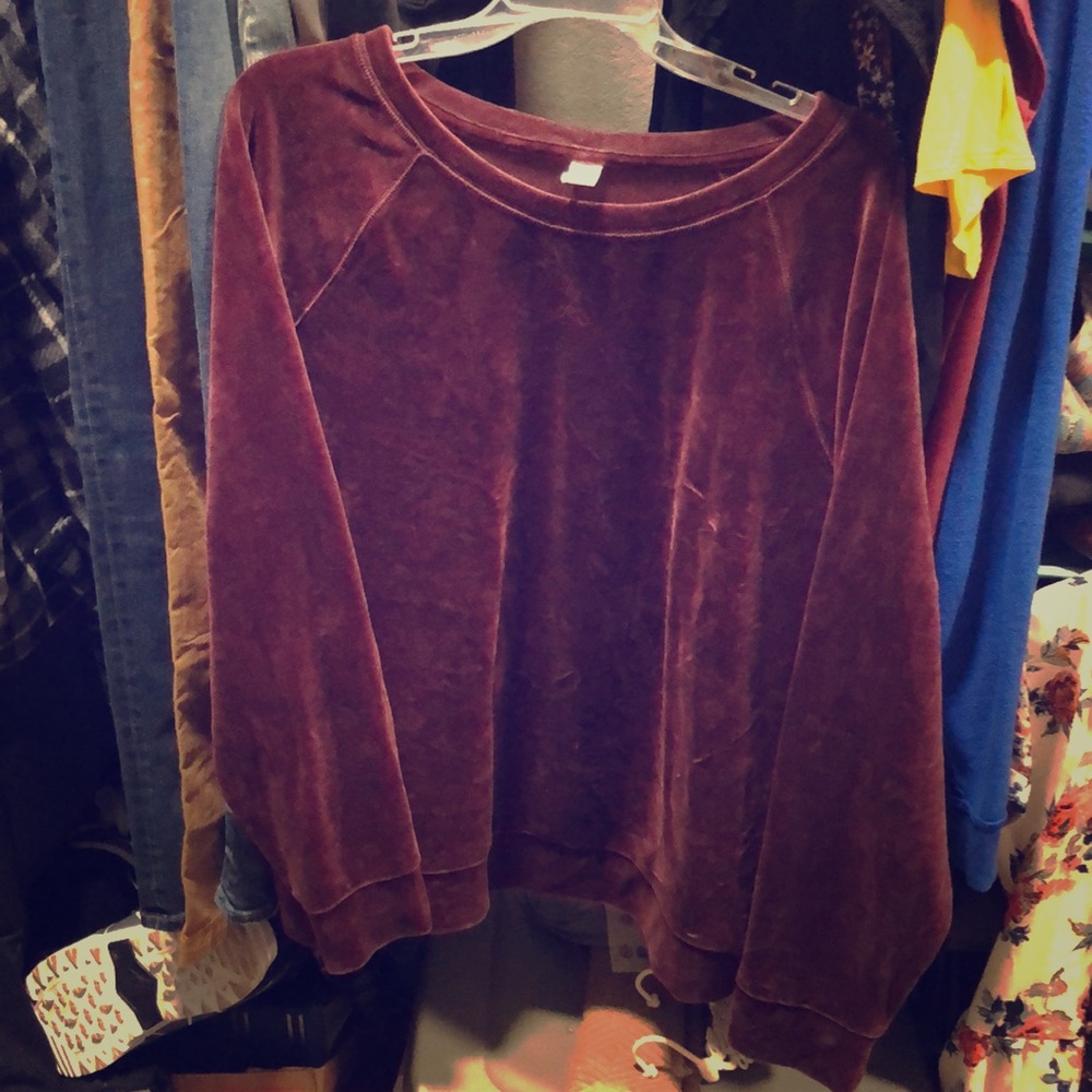 Velvet sweater